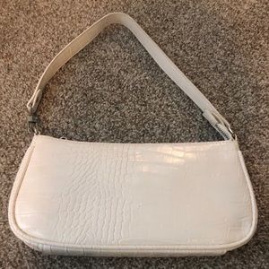 White Croc Shoulder Bag